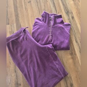 Purple Lounge Pants & Sweat Top Set